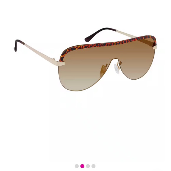 Steve Madden Leonel Sunglasses Brown Metal Frame Lightweight Rectangular Womens - Picture 2 of 11